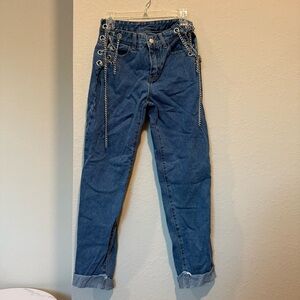 SHEIN Jeans with Silver Chains